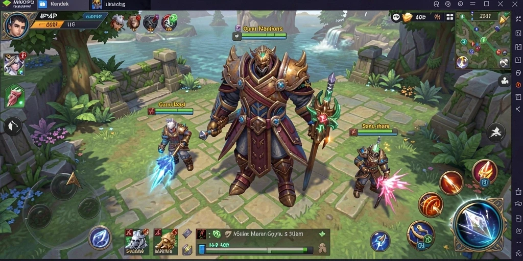 Tampilan menarik dari gameplay 4P4P saat menjelajahi dunia MMORPG.