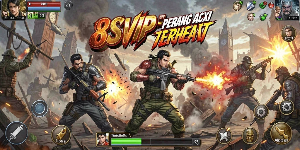 Screenshot gameplay <strong>8SVIP</strong> menunjukkan pertarungan intens di arena.