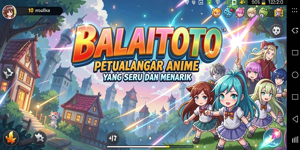 Screenshot gameplay BALAITOTO menunjukkan karakter anime yang sedang beraksi.