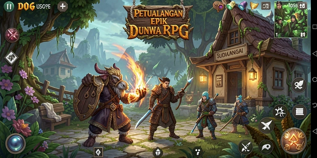 Tangkapan layar D06 menunjukkan aksi seru dan grafik luar biasa dalam gameplay RPG.