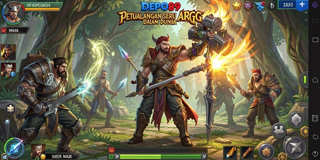 Tampilan gameplay epik dari DEPO89 di dunia ARPG.