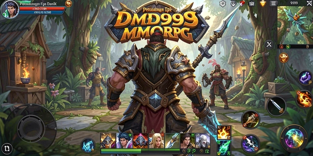 Tangkapan layar DMD999 menunjukkan gameplay seru dalam dunia MMORPG.