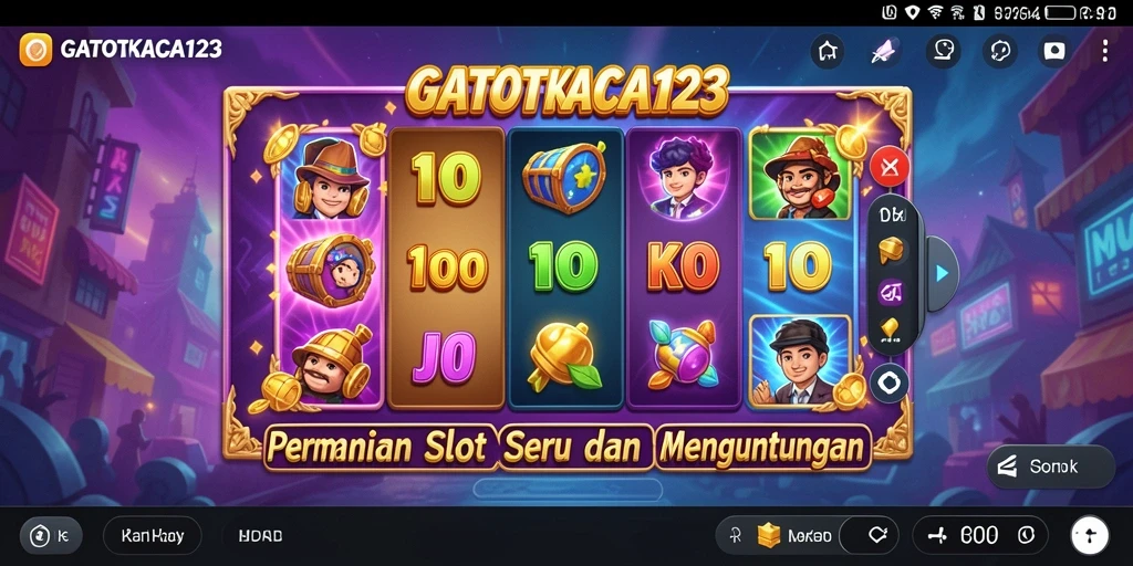 Tampilan menarik dari gameplay GATOTKACA123 yang penuh warna.