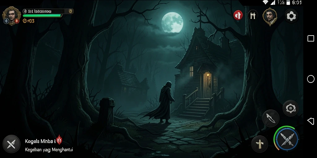 Screenshot menampilkan gameplay menegangkan di dunia Horror.
