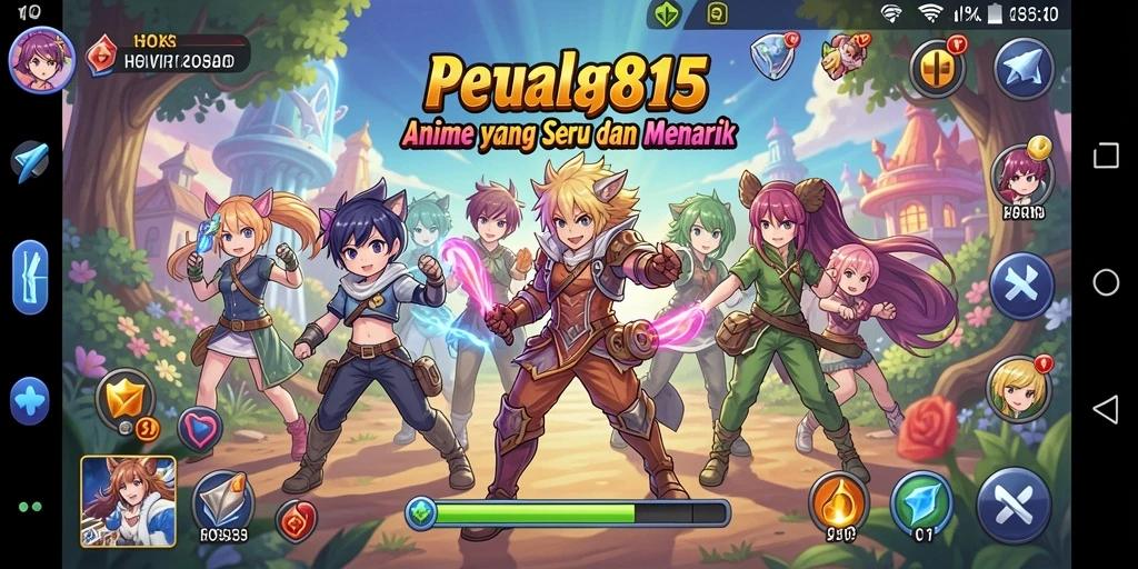 Tampilan menarik karakter Anime dalam HOKI8815 saat bertarung di arena.