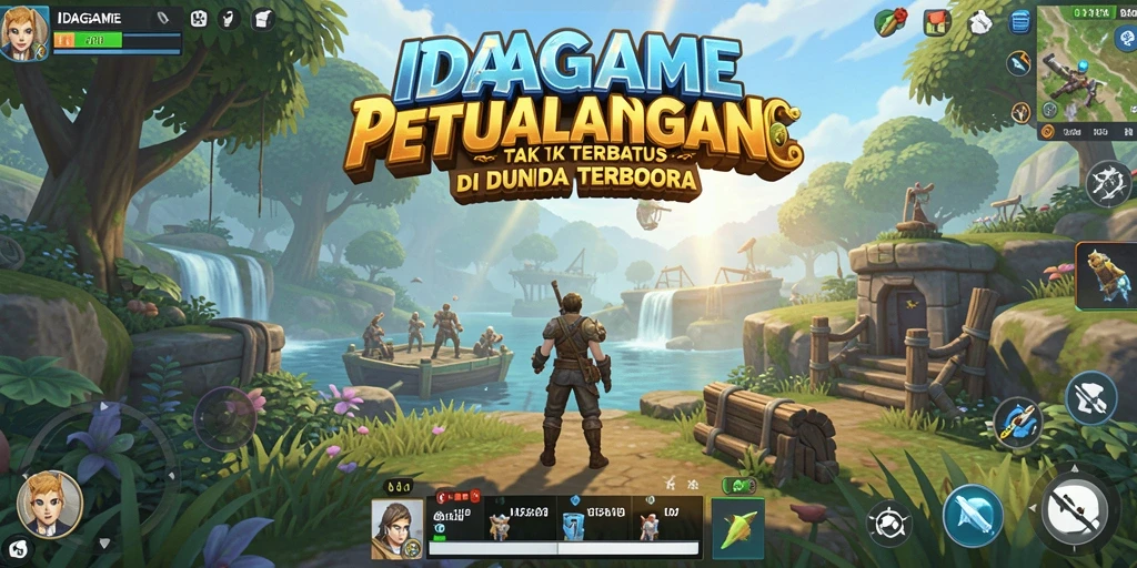 Screenshot IDAGAME menampilkan aksi petualangan di dunia terbuka.