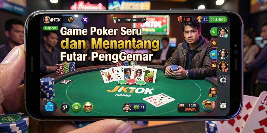 Tampilan gameplay poker yang seru di JKTOK.