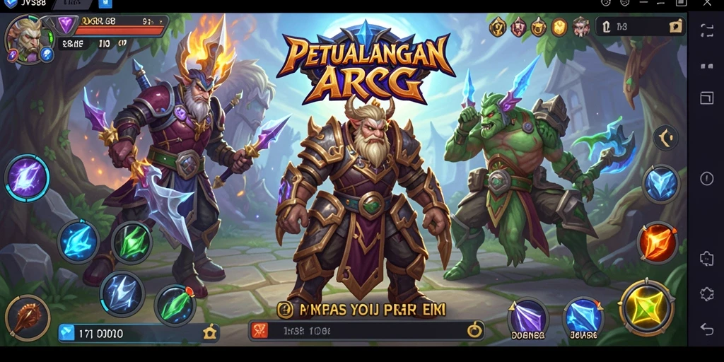 Tangkapan layar dari gameplay ARPG JVS88 yang menampilkan aksi mendebarkan.