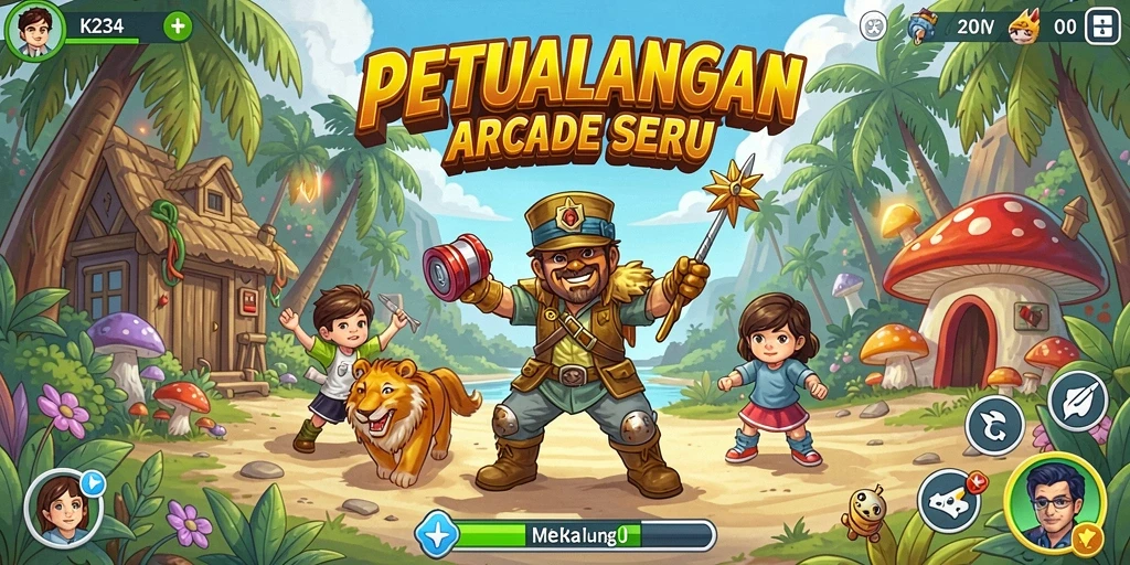 Tampilan gameplay seru dalam K234 dengan rintangan menantang.