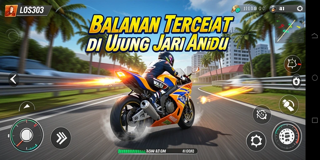 Gameplay balap motor yang seru dan penuh aksi di LOS303.