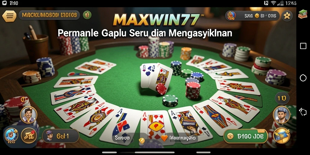 Gambaran gameplay seru dalam aplikasi MAXWIN77.