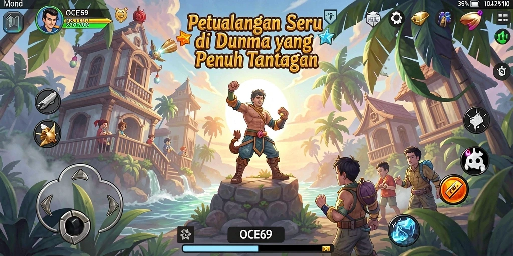 Screenshot utama OCE69 menampilkan aksi petualangan seru yang mengesankan.