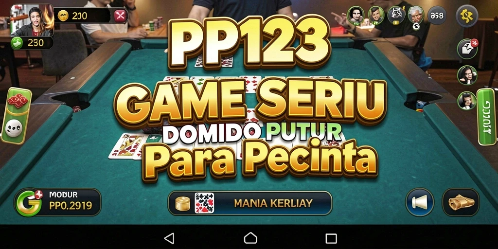 Tampilan gameplay seru di PP123 dengan domino yang menarik.