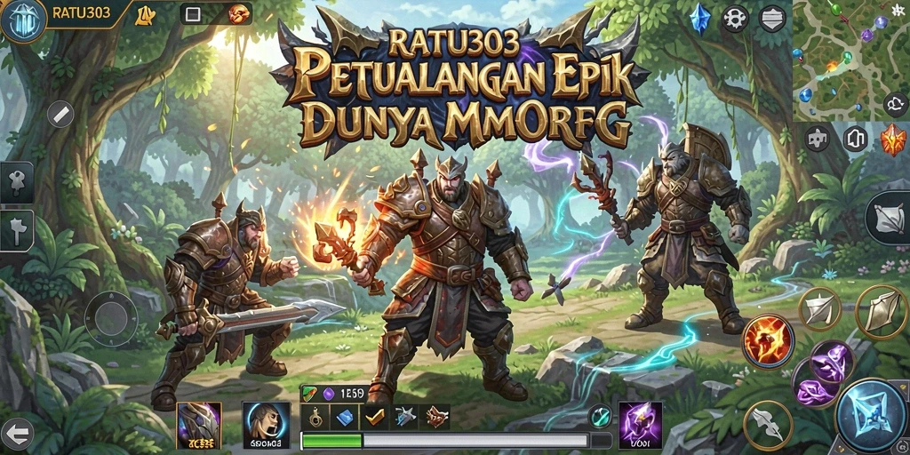 Tampilan gameplay epik dari RATU303 yang memikat pemain dalam petualangan MMORPG.