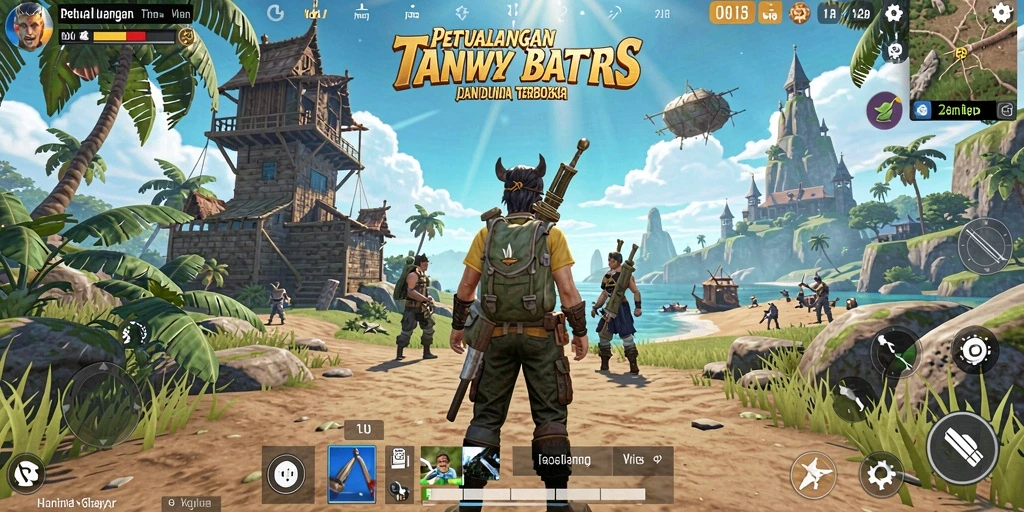 Screenshot gameplay S13 menampilkan eksplorasi dunia terbuka yang luas.
