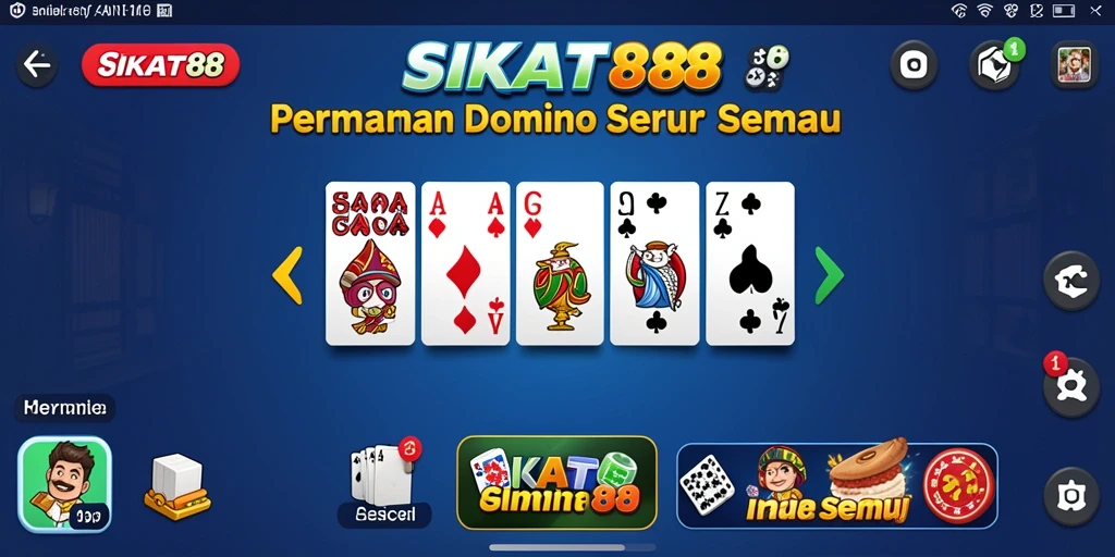 Screenshot SIKAT88 menunjukkan pemain menikmati permainan Domino.