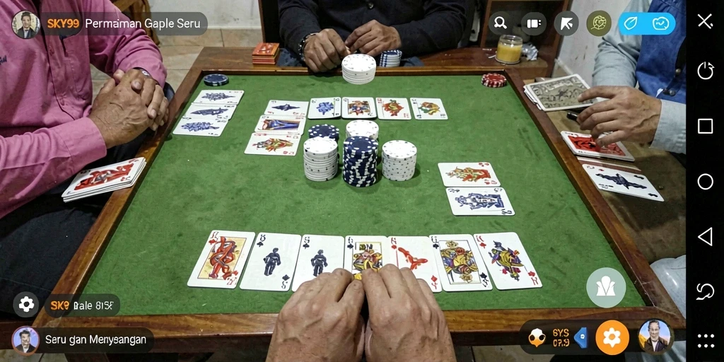 Screenshot utama SKY99 menampilkan pengalaman bermain Gaple yang mendebarkan.