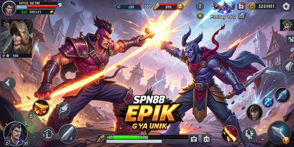 Screenshot SPN88 menampilkan aksi pertarungan yang seru dan karakter yang dinamis.