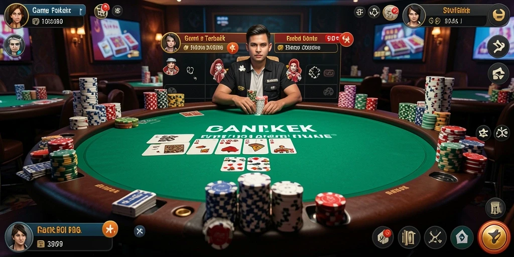 Tampilan gameplay menarik dari SVIP9 dengan suasana permainan Poker.