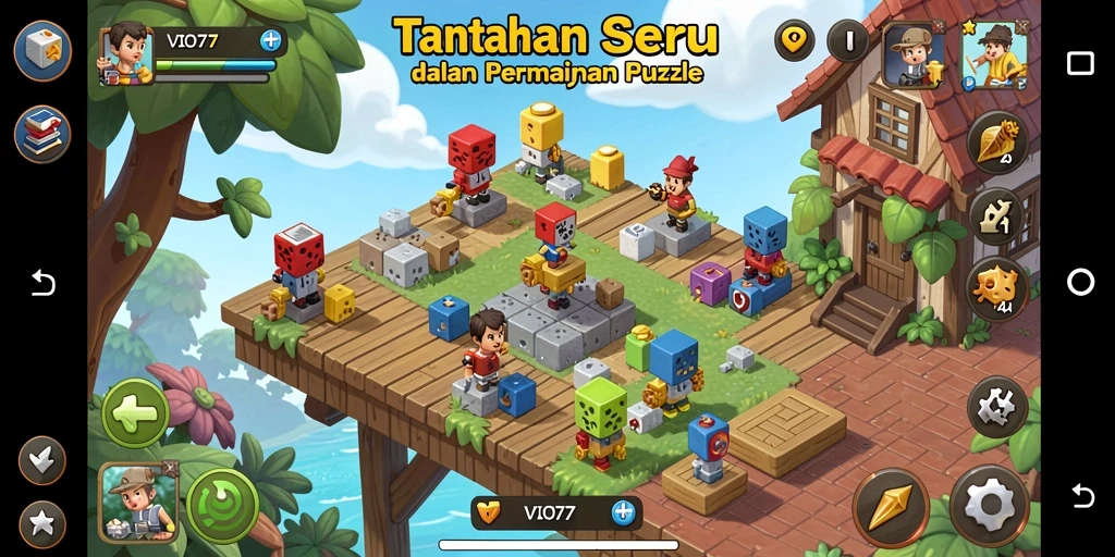 Tampilan layar permainan Puzzle VIO77 yang menarik dan penuh tantangan.