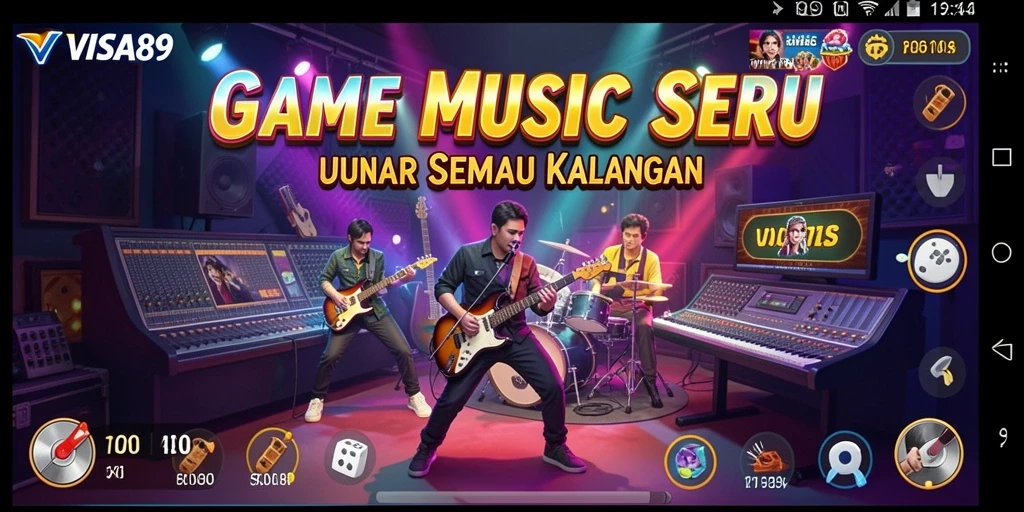 Gameplay seru dengan berbagai pilihan lagu dan mode permainan.