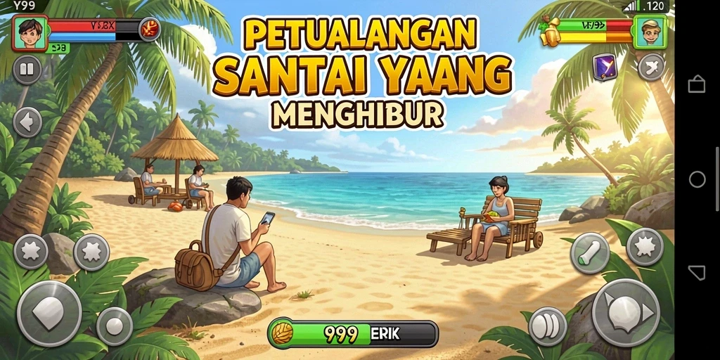 Tampilan gameplay Y89 yang menyenangkan dan santai.