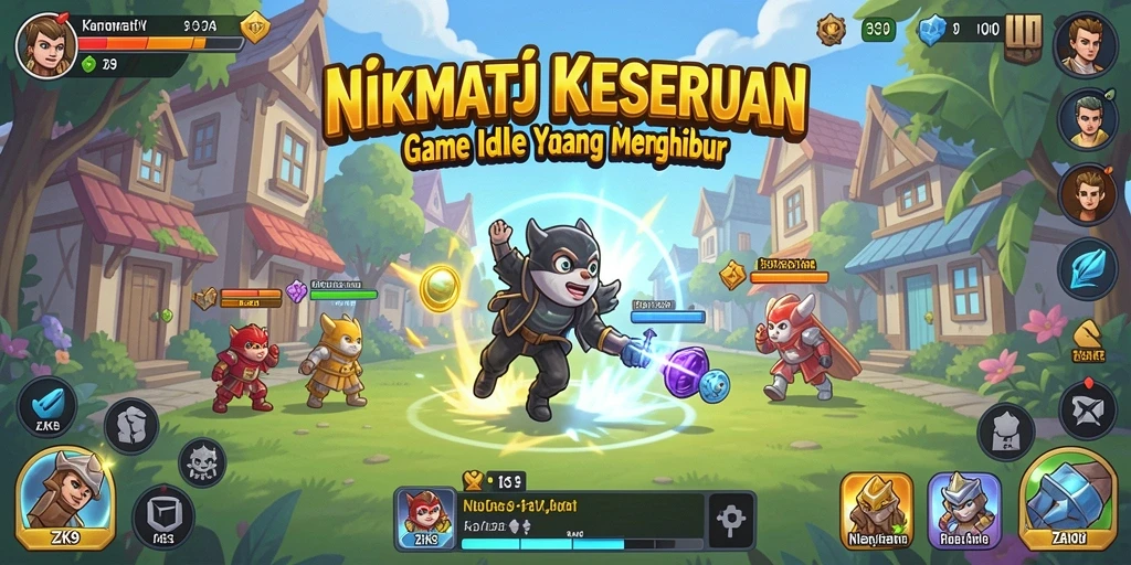 Tampilan gameplay ZK9 yang menarik dan menghibur dengan berbagai aktivitas Idle.