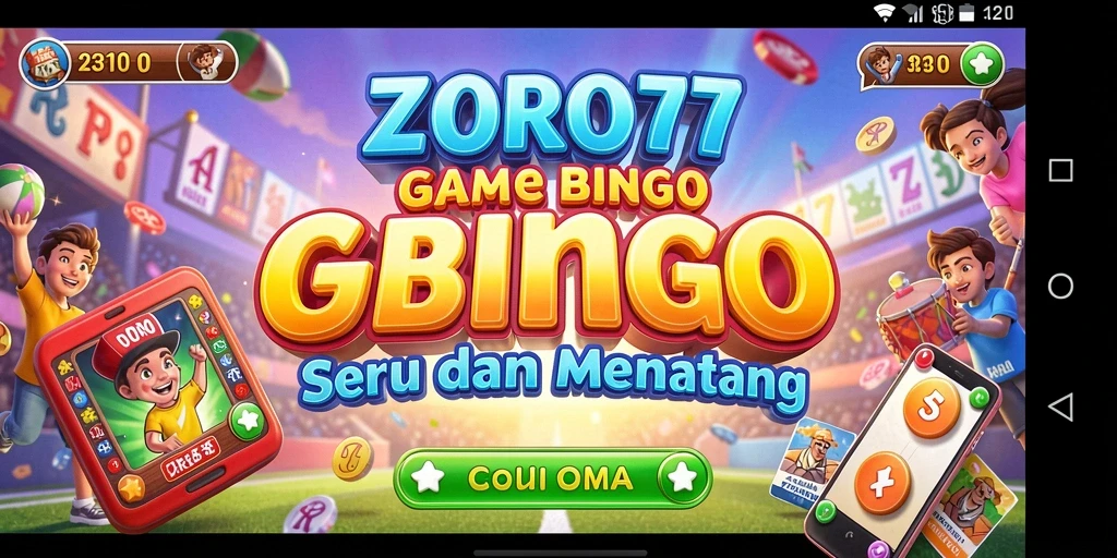 Tampilan gameplay menarik dari ZORO77 dengan suasana Bingo yang seru.